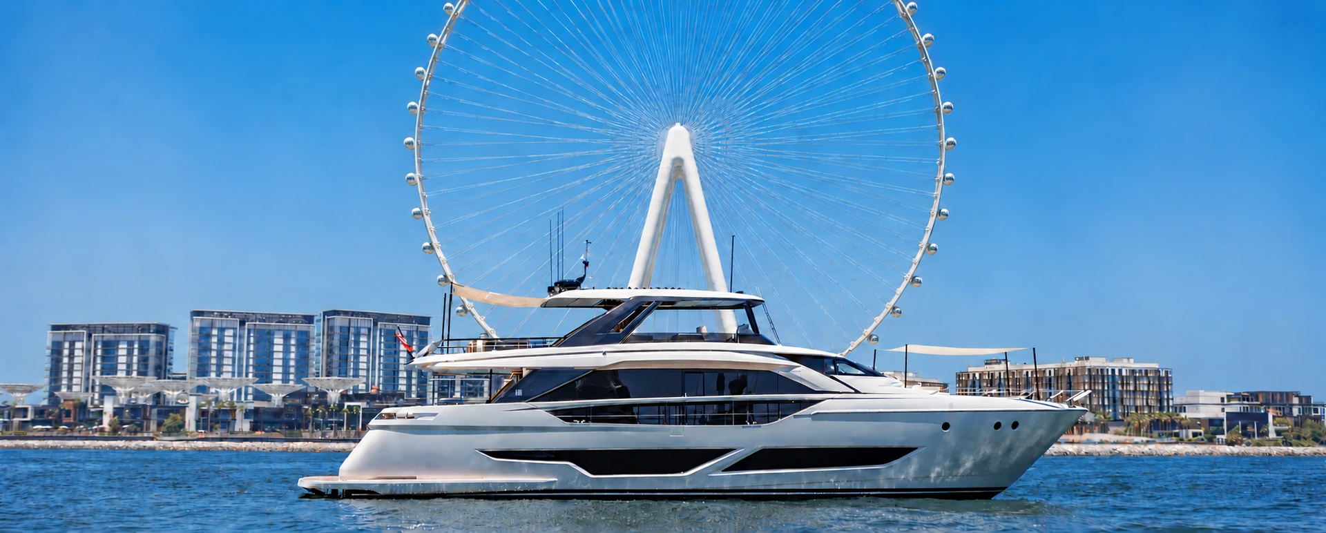 Cyrus exterior profile, yacht photography for F1 Grand Prix Abu Dhabi 2026