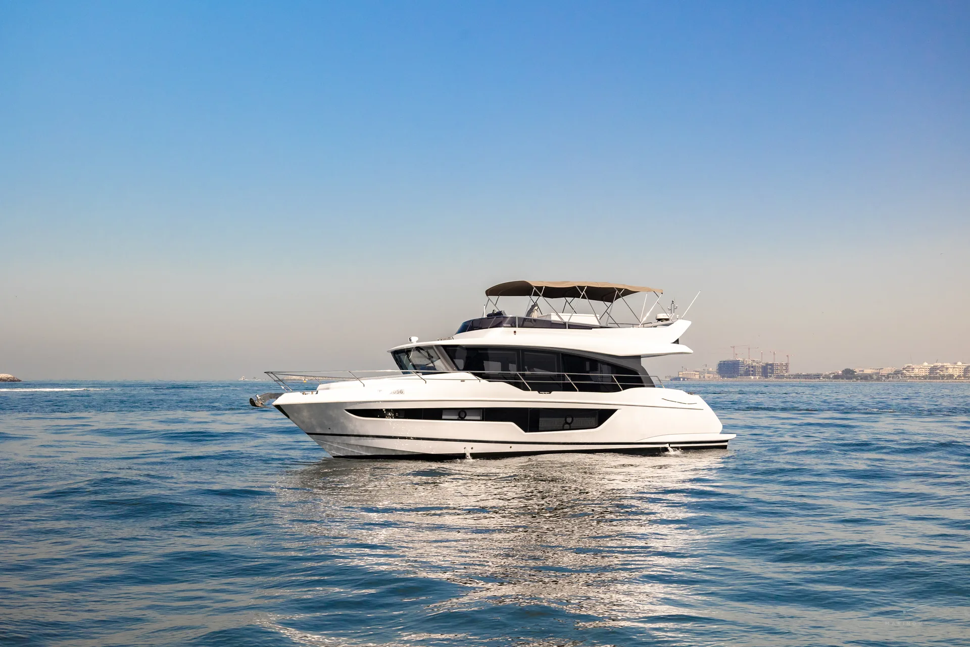 Bianco 56 exterior on open Dubai water