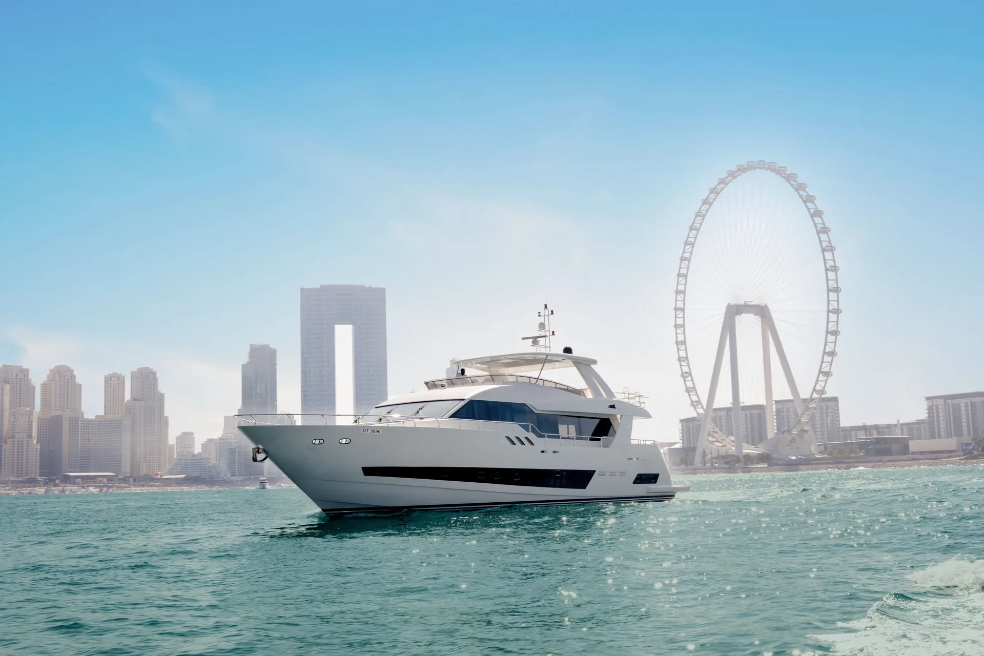 Fuego 96 exterior with Dubai Marina skyline and Address Tower