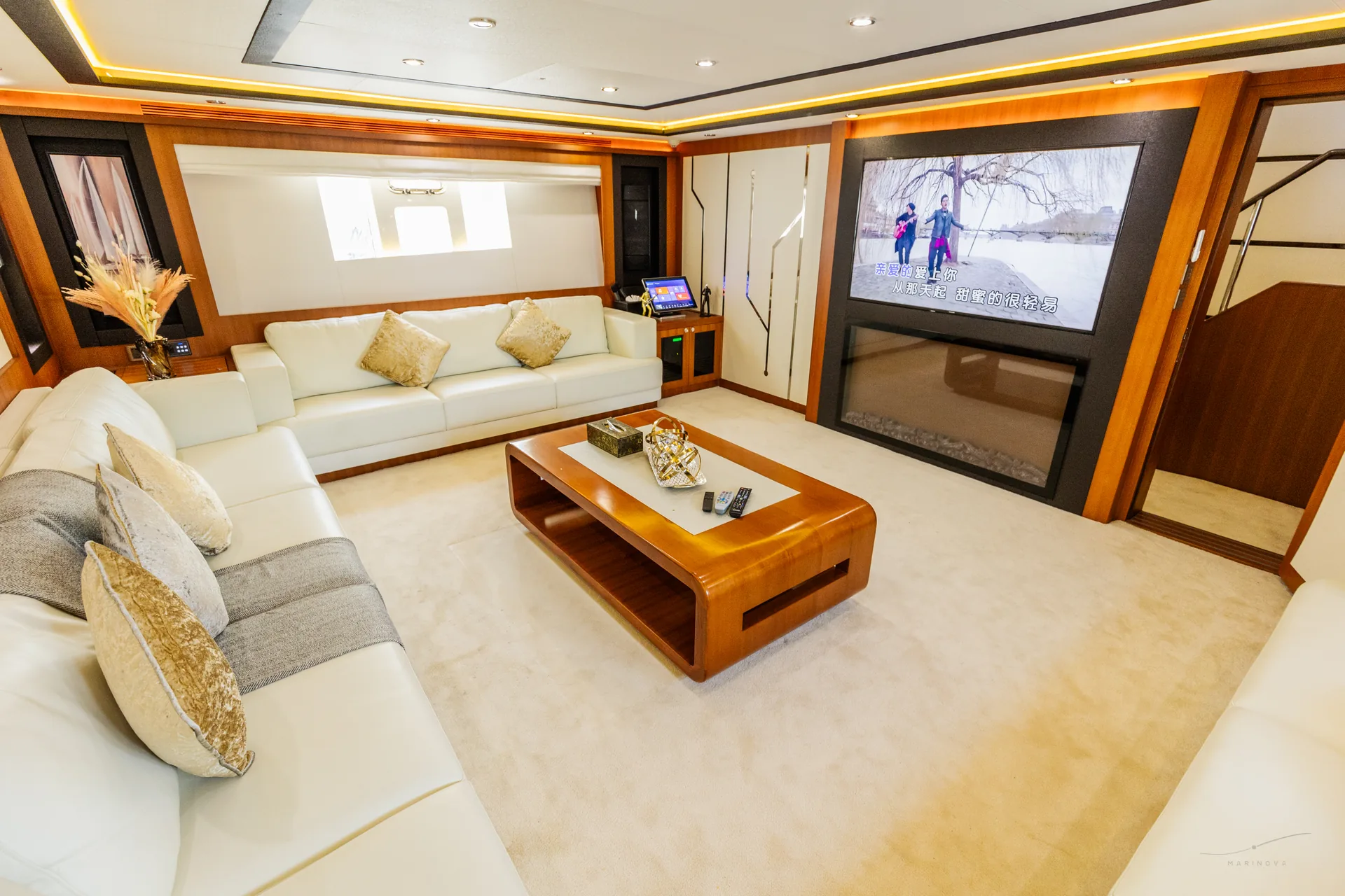 Fuego 96 dedicated KTV lounge with large screen