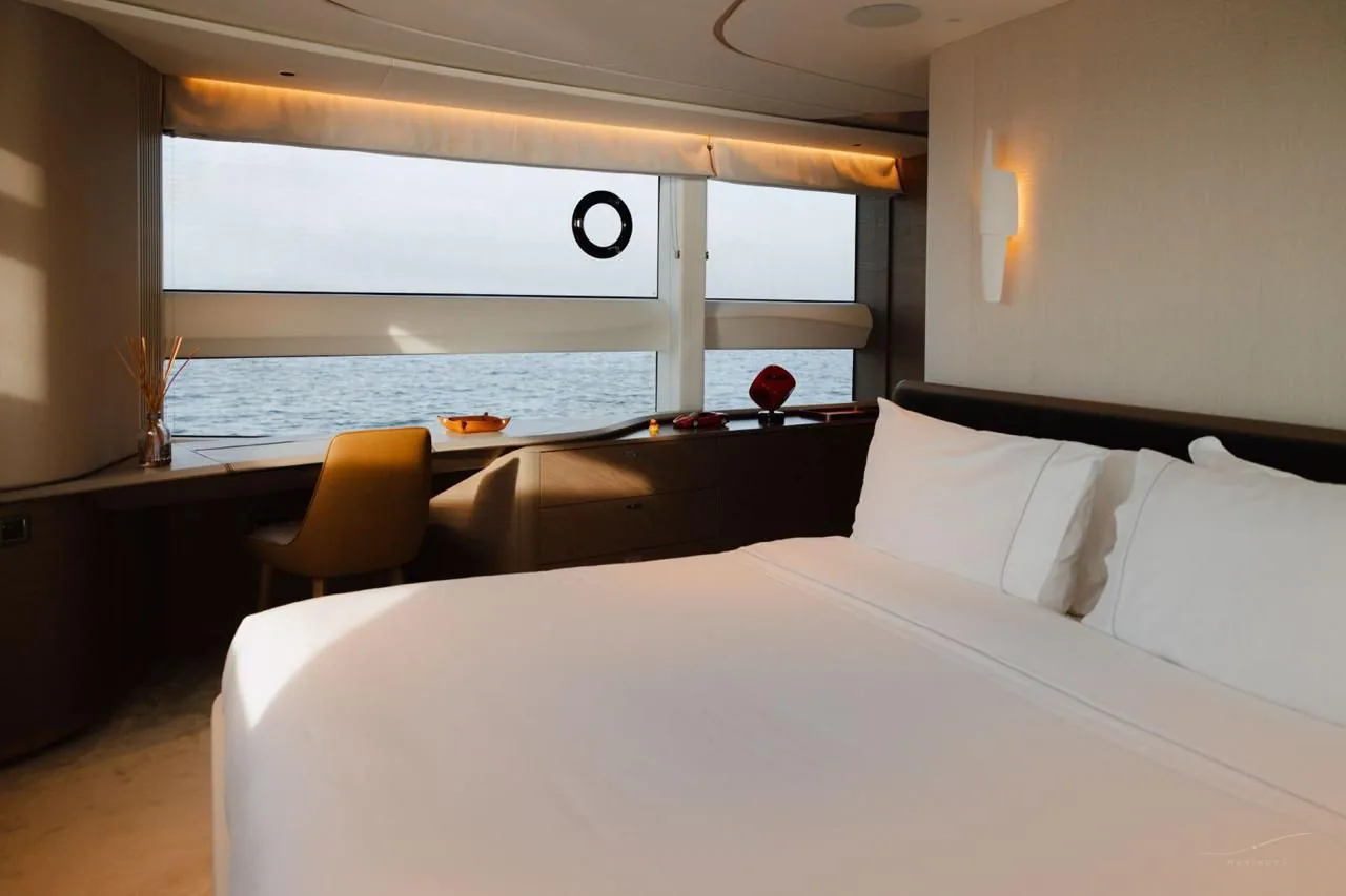 Princess X95 master cabin with sea-view window