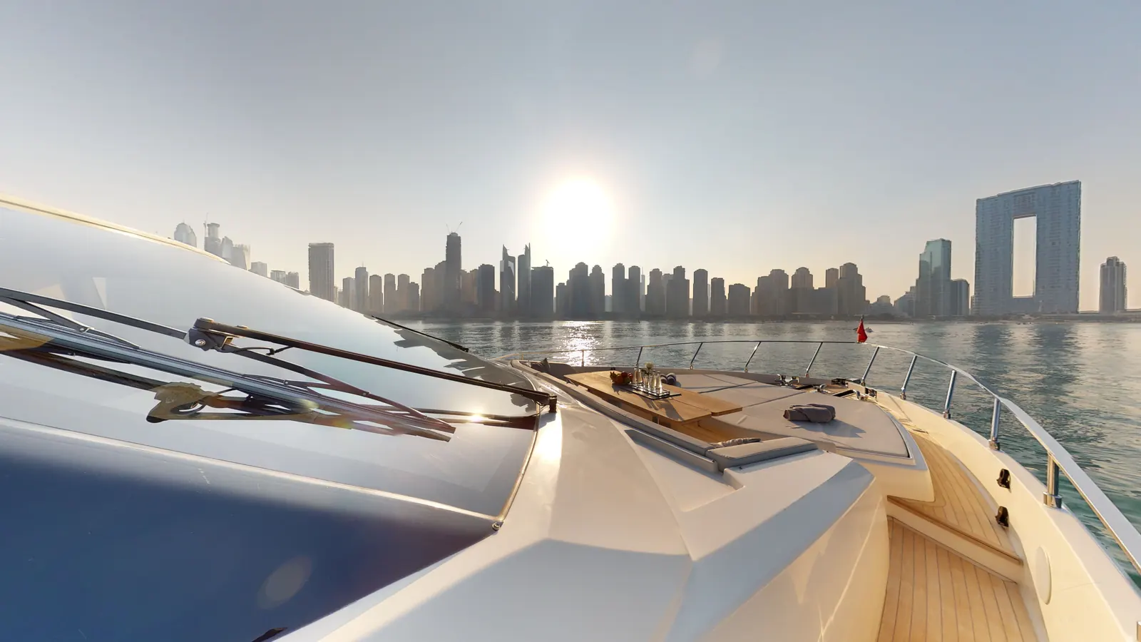 Bella 78 at sunset with the Dubai skyline