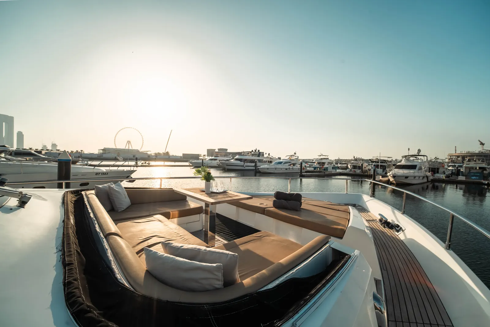 Crystal 78 bow at sunset