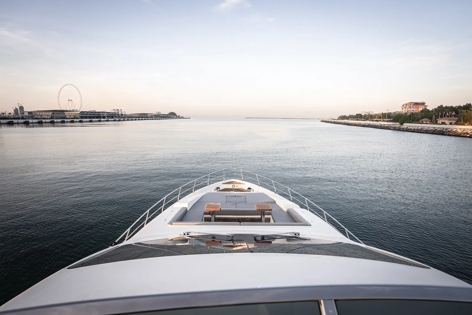 Platinum 88 bow underway off Dubai