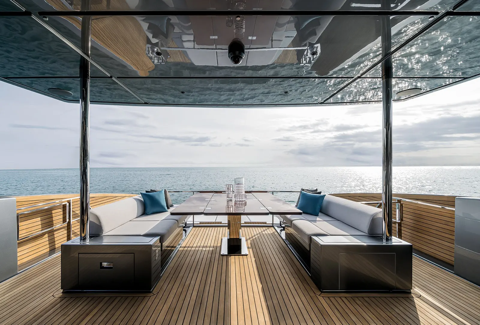 Riva 82 aft deck lounge