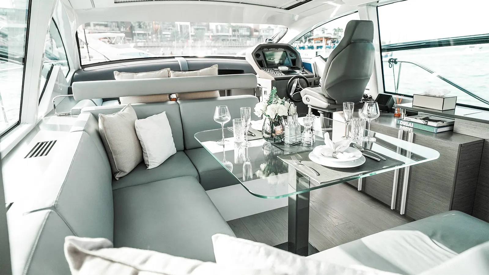 Shark 52 saloon dining