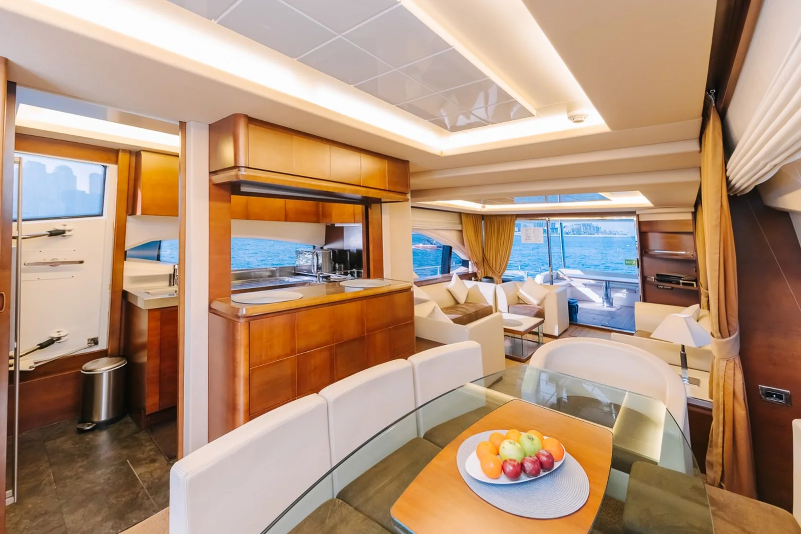 Viktoria 75 dining and galley